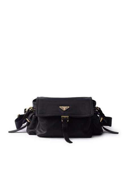 PRADA EXPLORE MEDIUM NAPPA BAG WITH FLAP