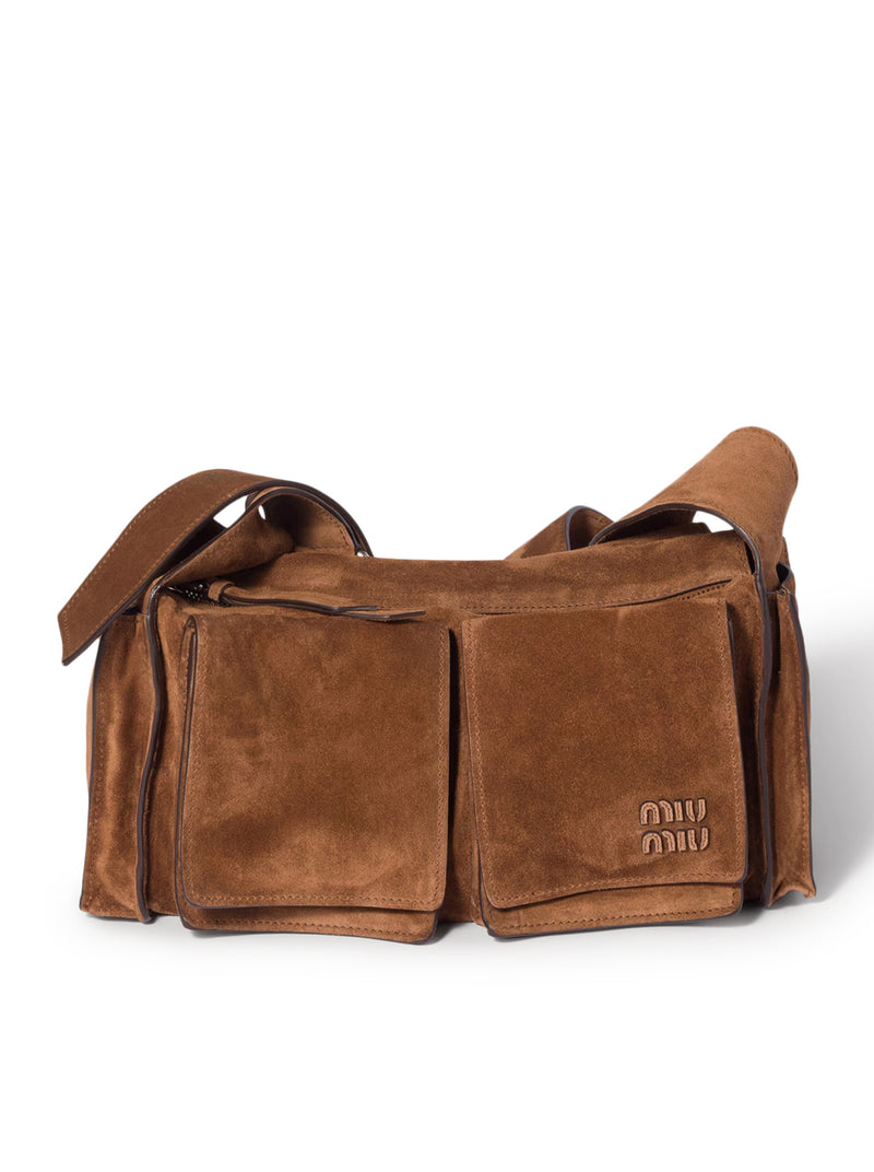 UTILITAIRE SHOULDER BAG IN SUEDE LEATHER