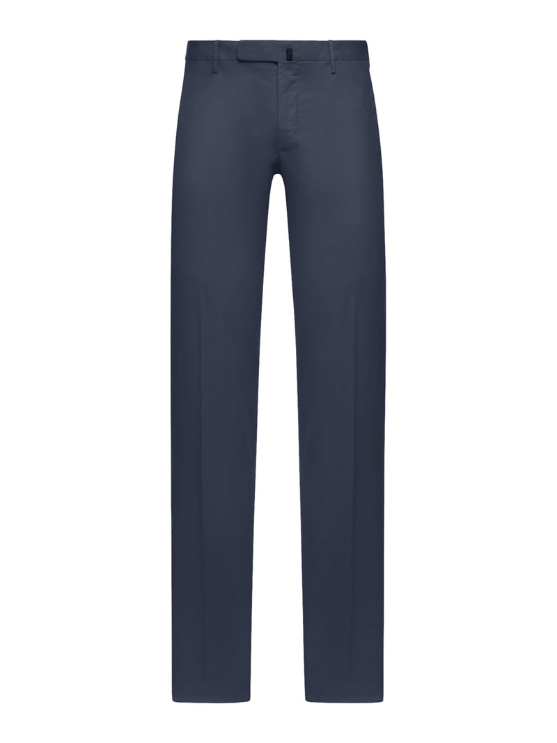 SLIM FIT TAILORED COTTON TROUSERS