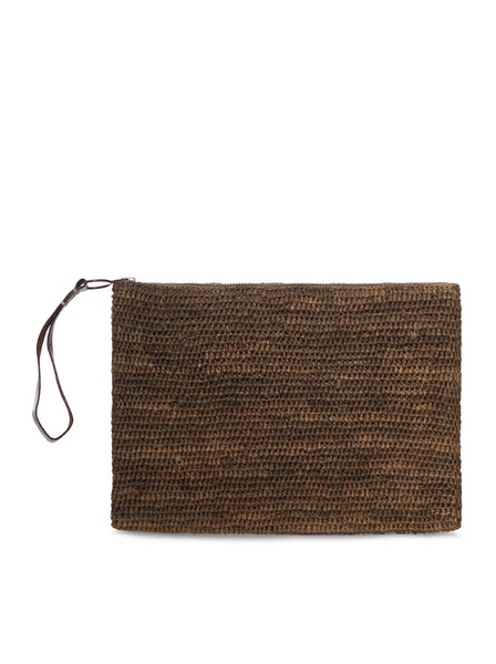 AMPY RAFFIA CLUTCH