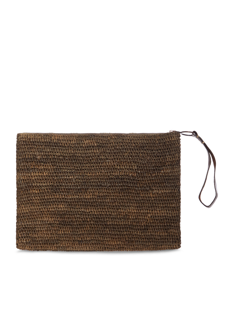 AMPY RAFFIA CLUTCH