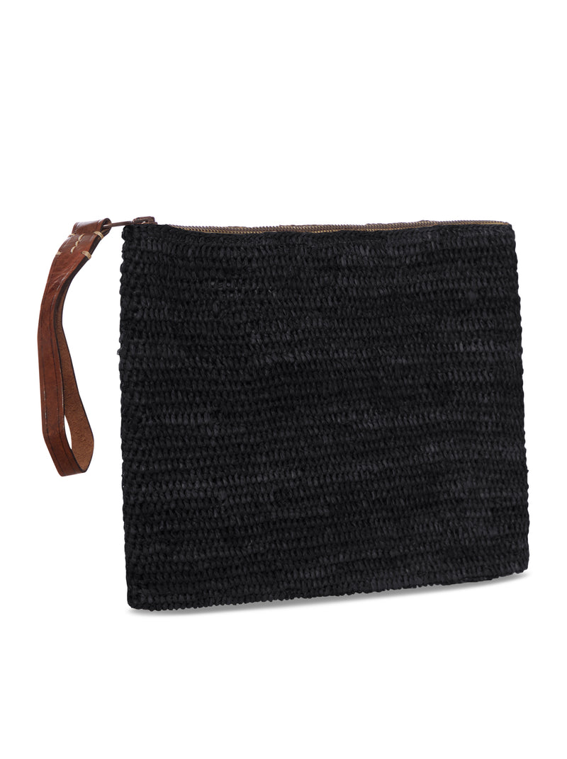 AMPY RAFFIA CLUTCH