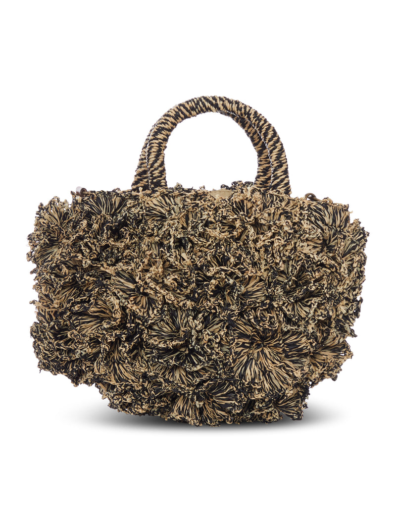CORAL RAFFIA BAG
