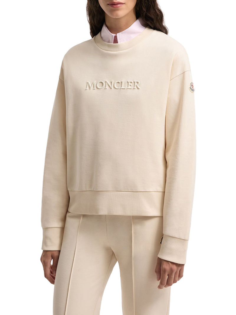 COTTON SWEATSHIRT WITH EMBROIDERED LOGO