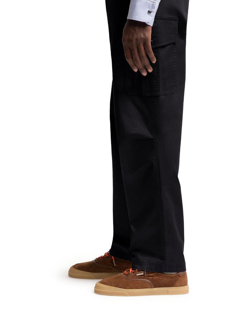 COTTON BLEND GABARDINE CARGO PANTS