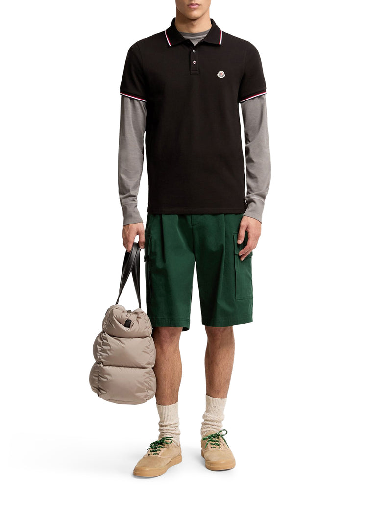 COTTON PIQUET POLO SHIRT WITH TRICOLOR TRIM