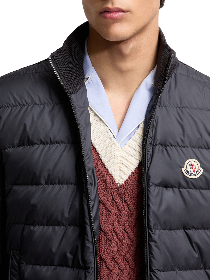 COTTON PADDED CARDIGAN WITH ZIP