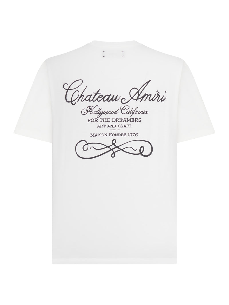 COTTON T-SHIRT WITH CHATEAU WRITING