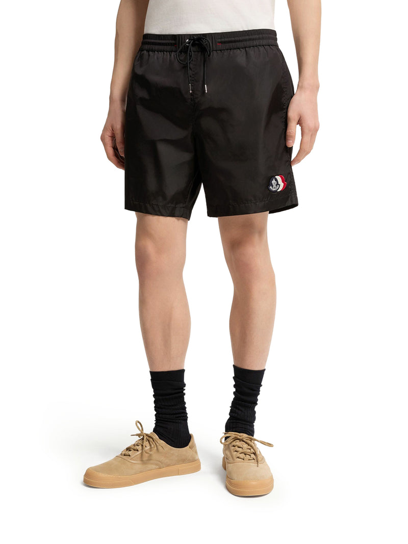 SWIM SHORTS WITH LOGO PATCH
