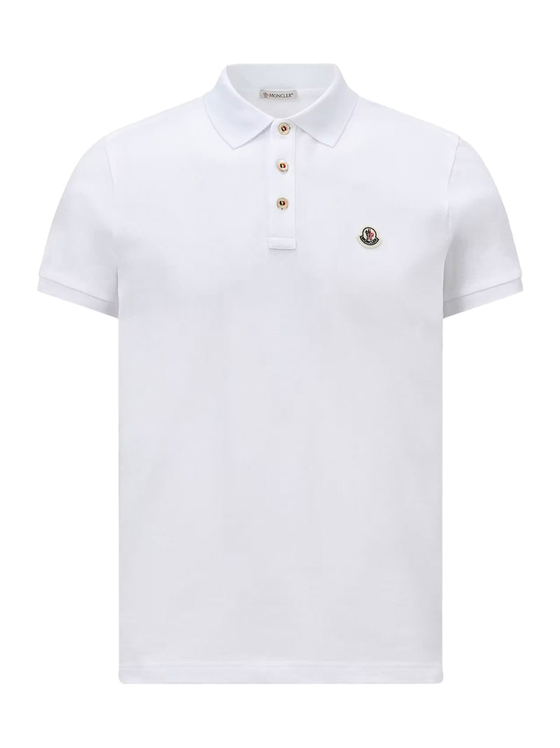 COTTON POLO SHIRT WITH LOGO PATCH