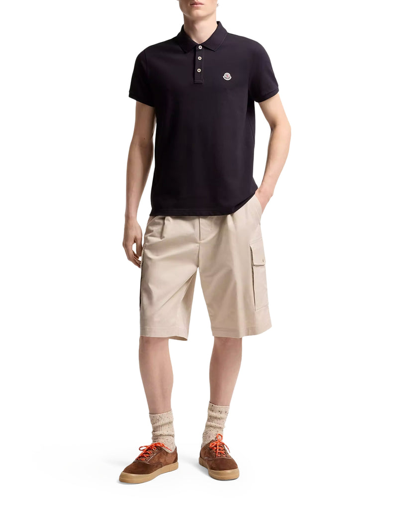 COTTON POLO SHIRT WITH LOGO PATCH