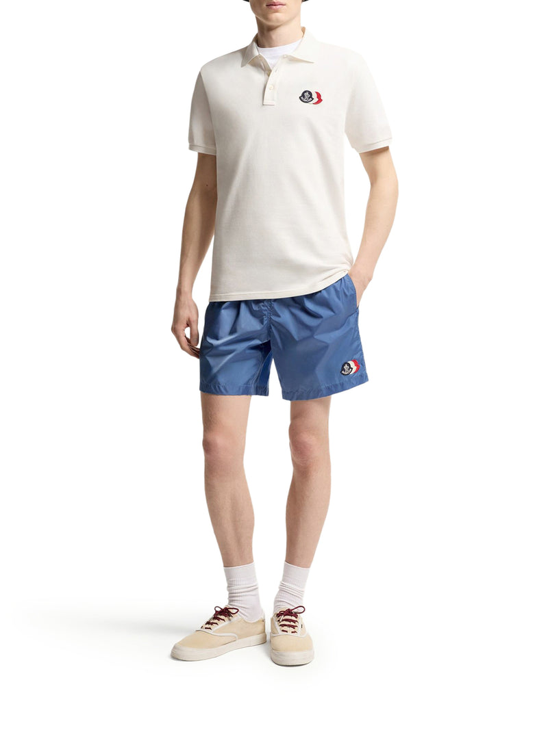 COTTON PIQUET POLO SHIRT WITH LOGO PATCH