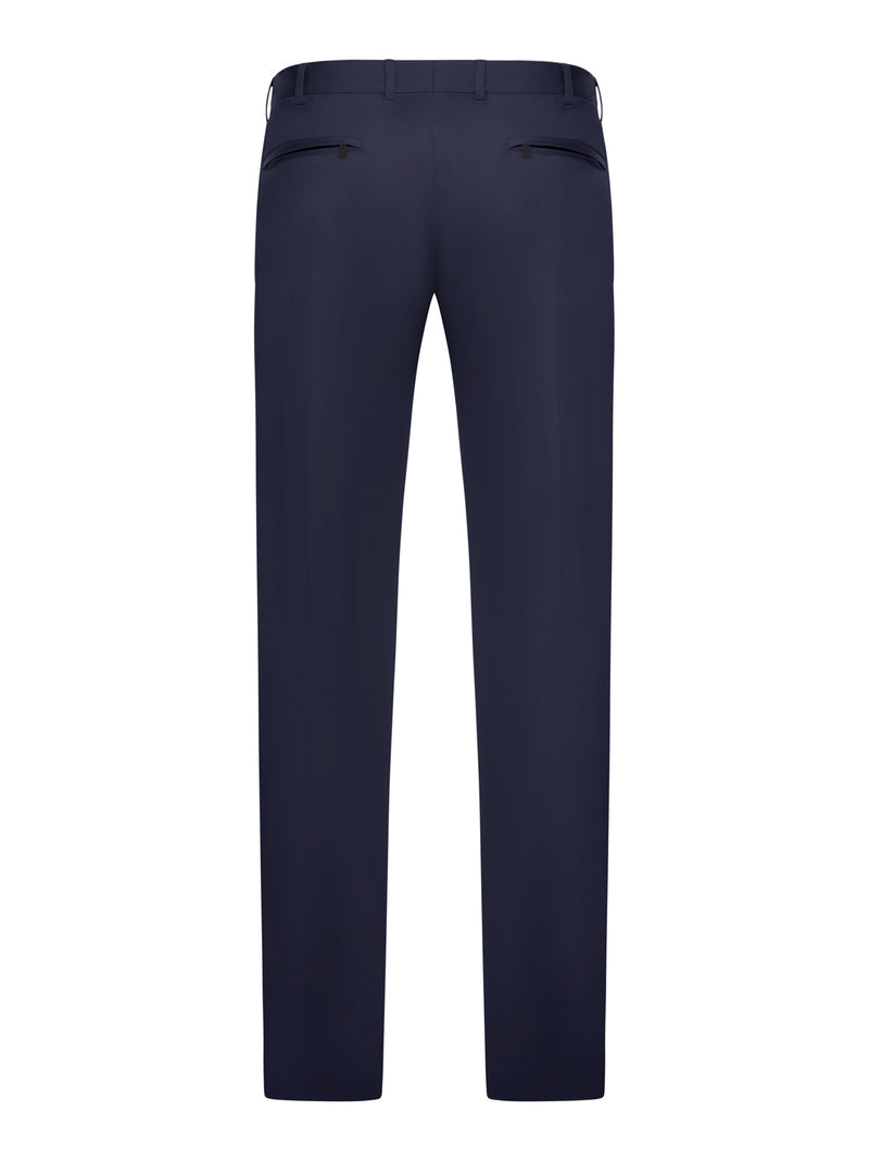 TAILORED COTTON BLEND TROUSERS