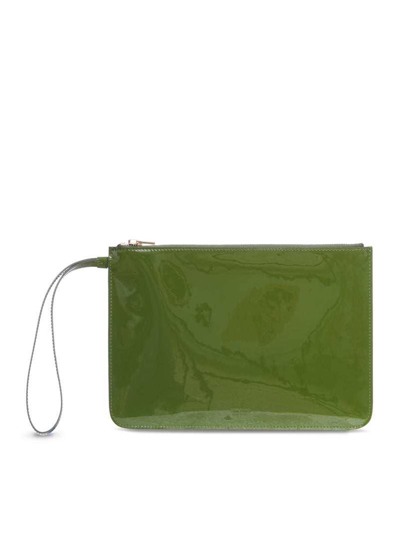TOM FORD GREEN PATENT LEATHER CLUTCH