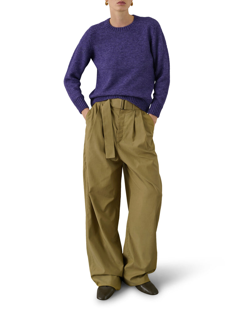 COLE WIDE-FIT TROUSERS IN ORGANIC COTTON POPLIN AND FLUID LYOCELL