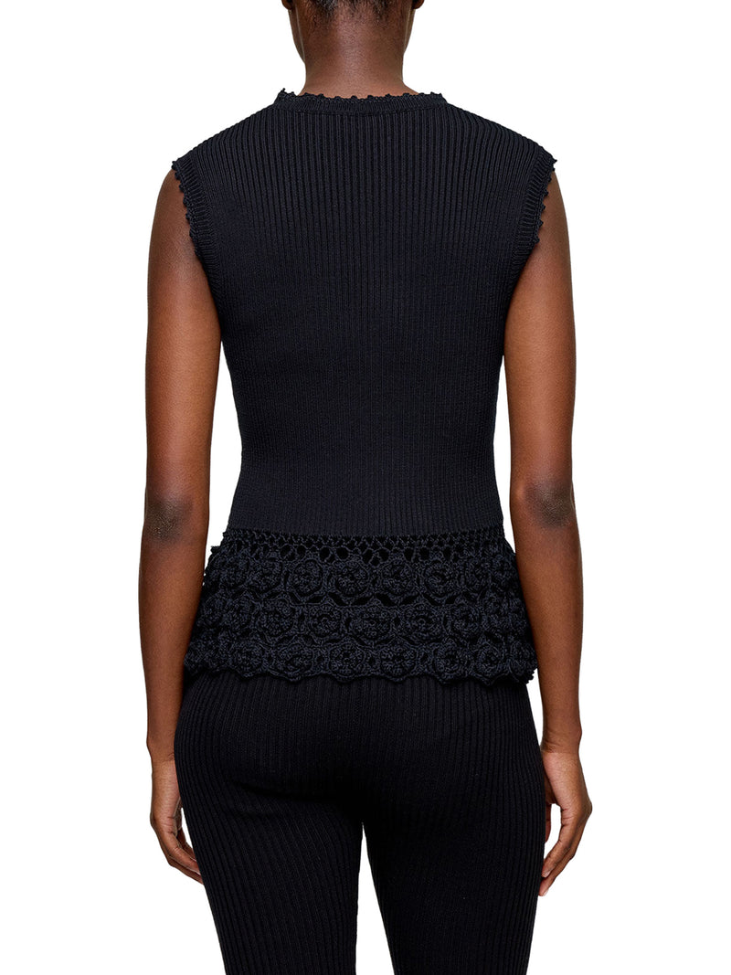 VEST IN COTTON CROCHET