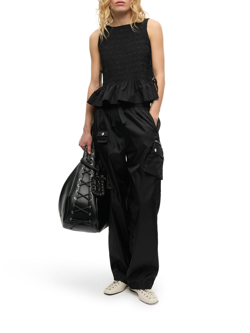 BLACK COTTON TOP WITH LAYERS