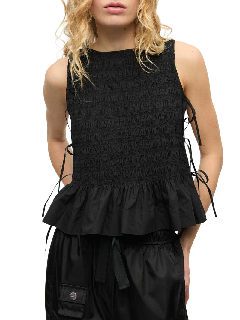 BLACK COTTON TOP WITH LAYERS