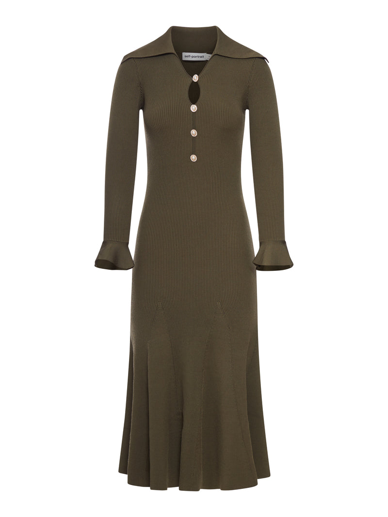 MIDI DRESS IN OPENWORK KNIT