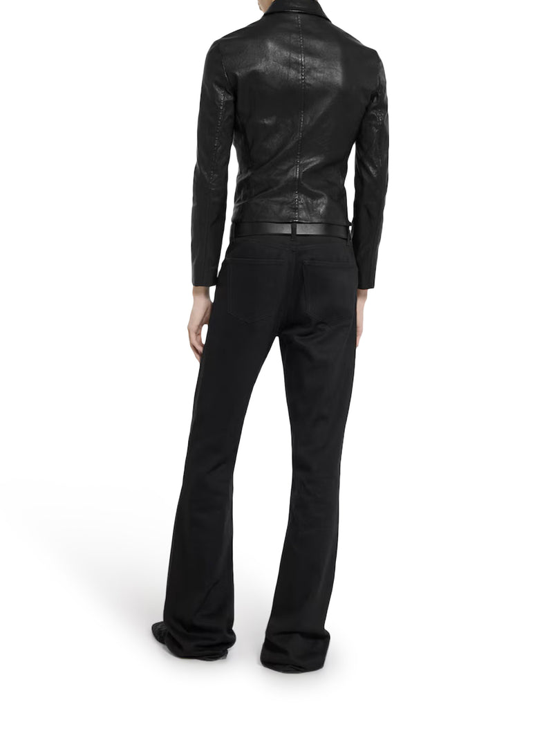 COTTON DENIM TROUSERS WITH HORSE DETAIL