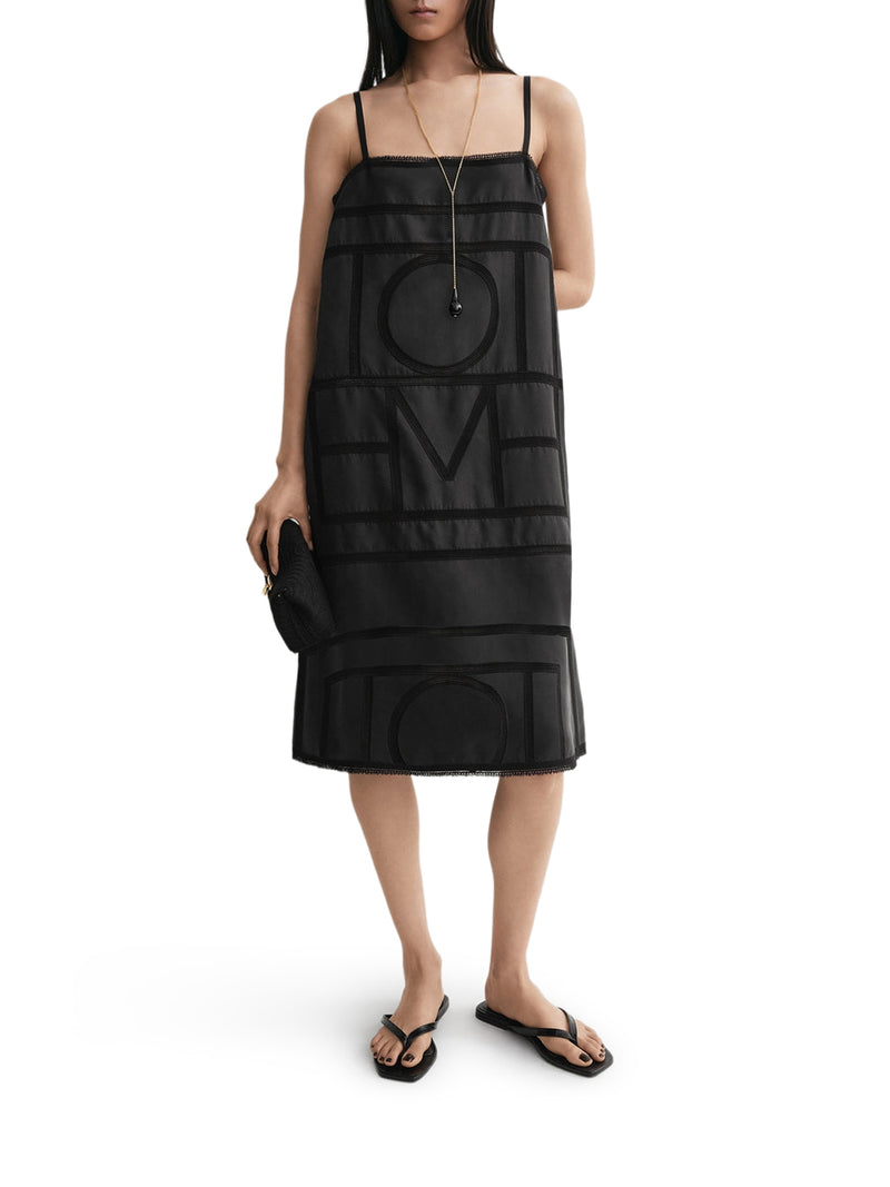 MONOGRAM SILK DRESS