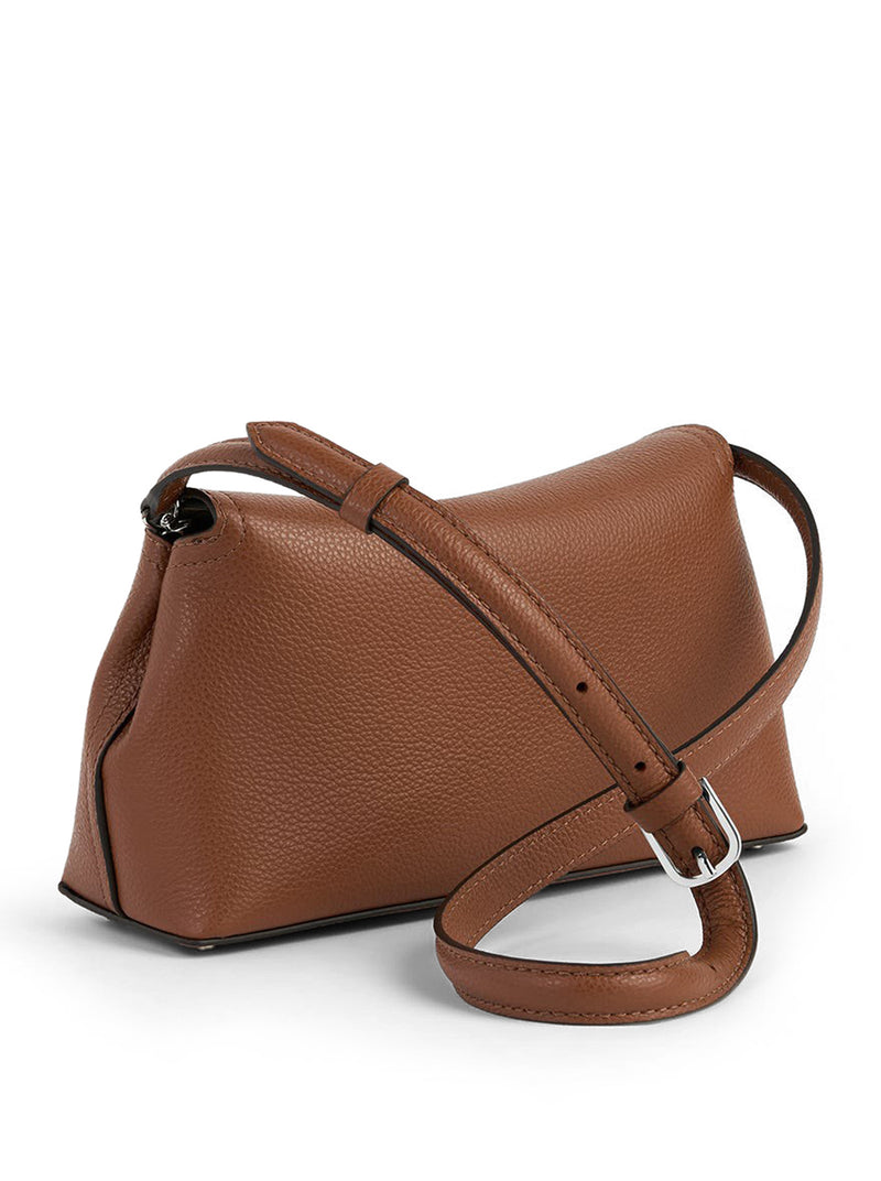 T-LOCK HAMMERED LEATHER CLUTCH