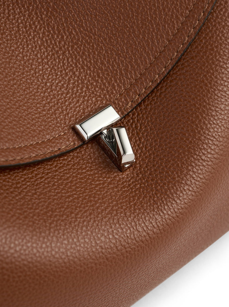 T-LOCK HANDBAG IN GRAINED LEATHER