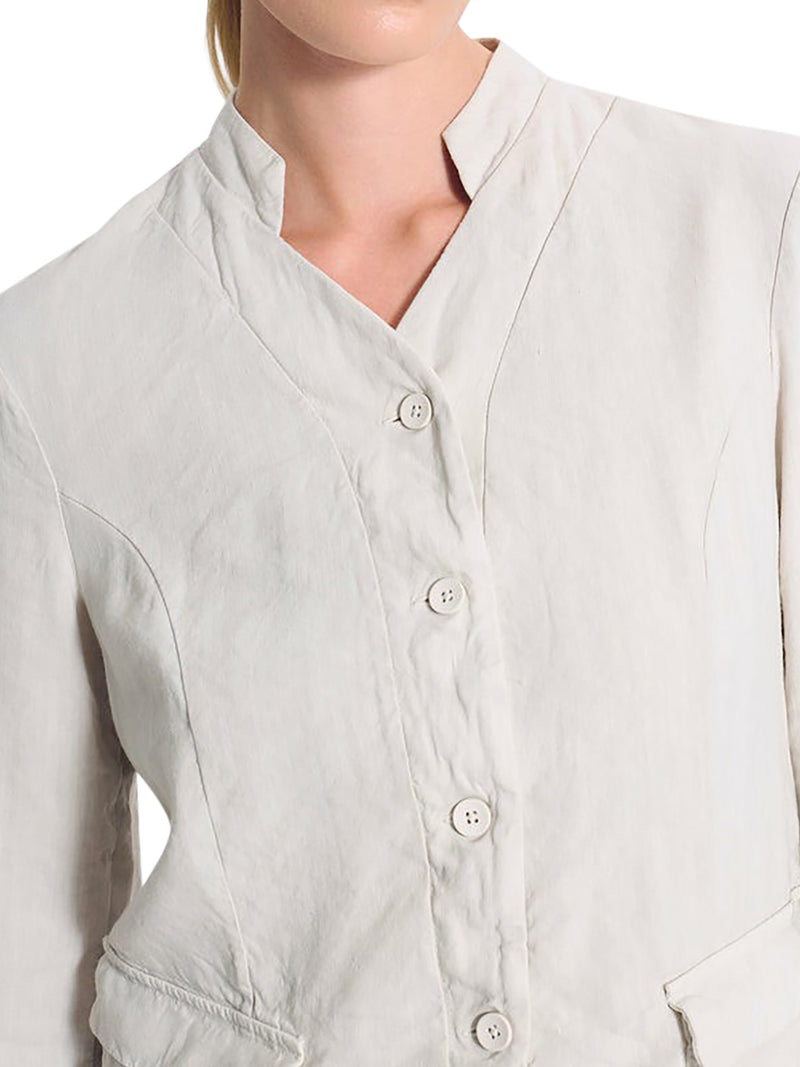 STRETCH LINEN BLEND JACKET
