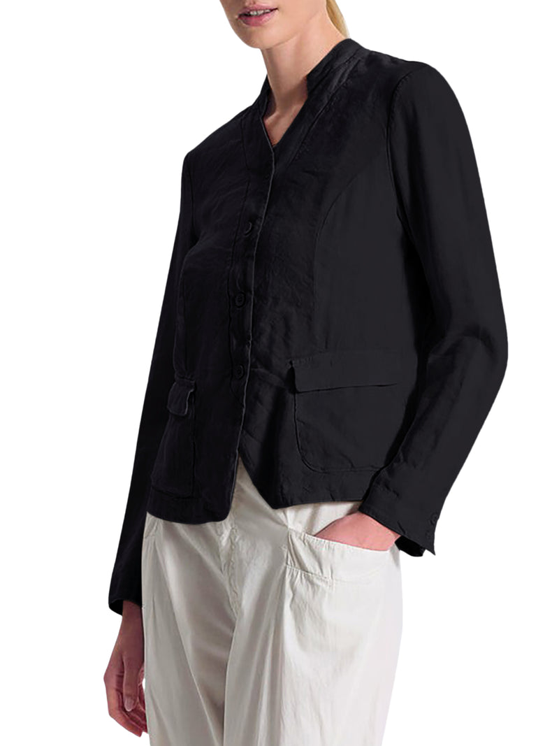 STRETCH LINEN BLEND JACKET