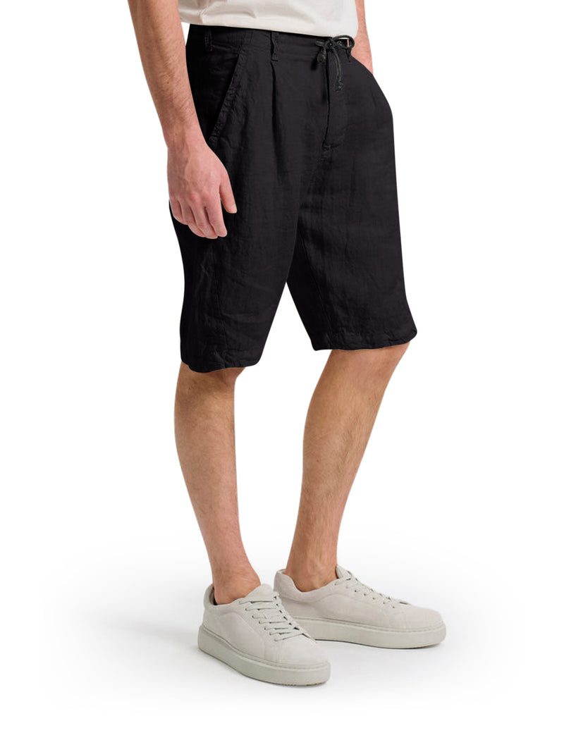 LINEN BERMUDA SHORTS WITH DRAWSTRING