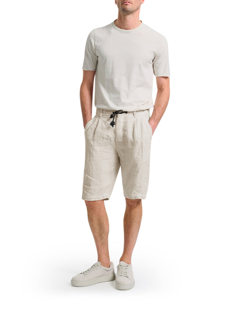 LINEN BERMUDA SHORTS WITH DRAWSTRING