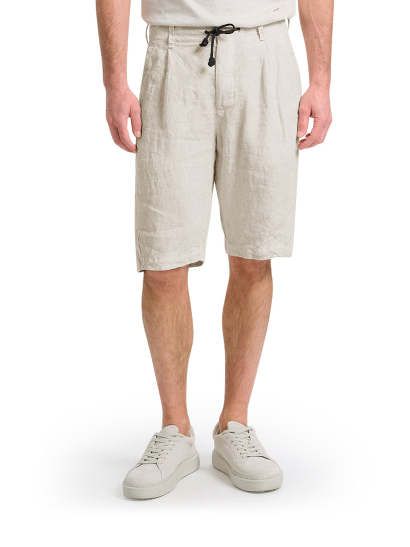 LINEN BERMUDA SHORTS WITH DRAWSTRING