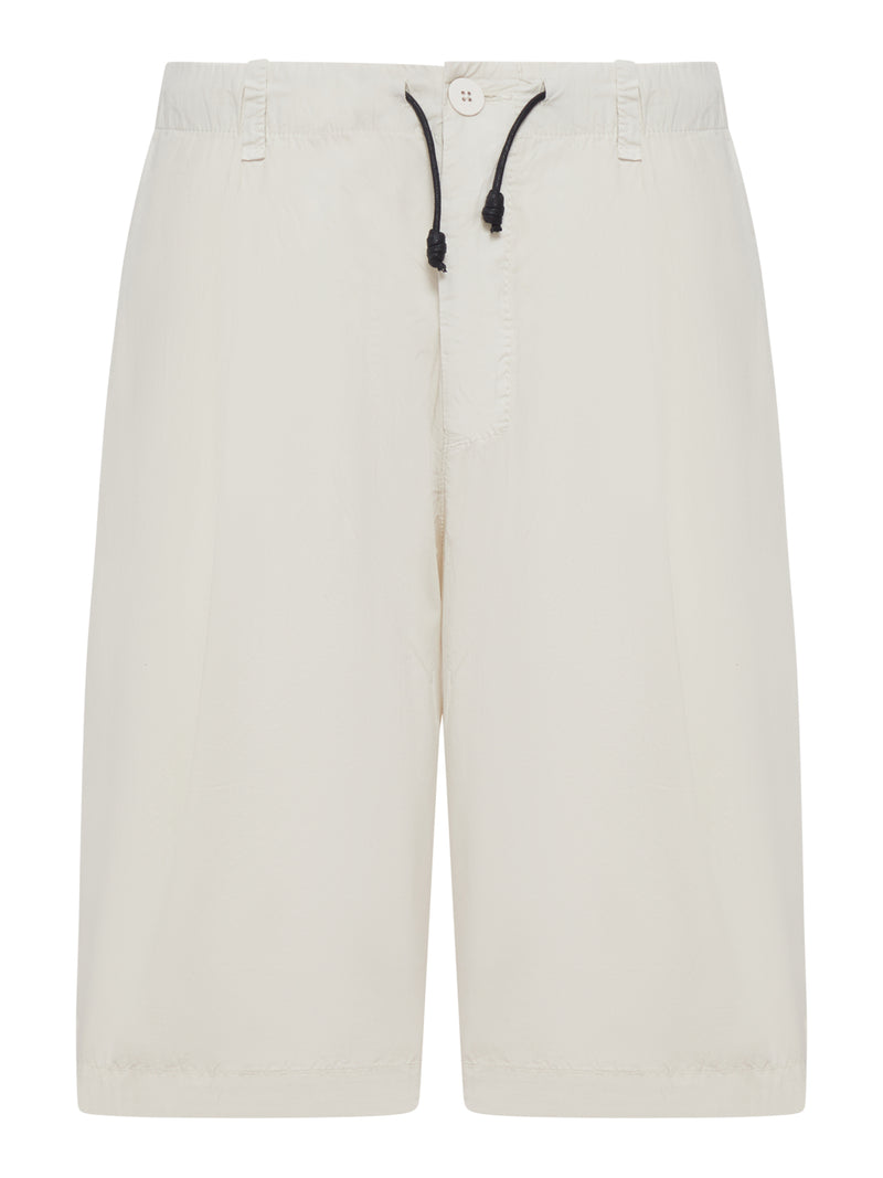 LIGHTWEIGHT COTTON BERMUDA SHORTS WITH DRAWSTRING