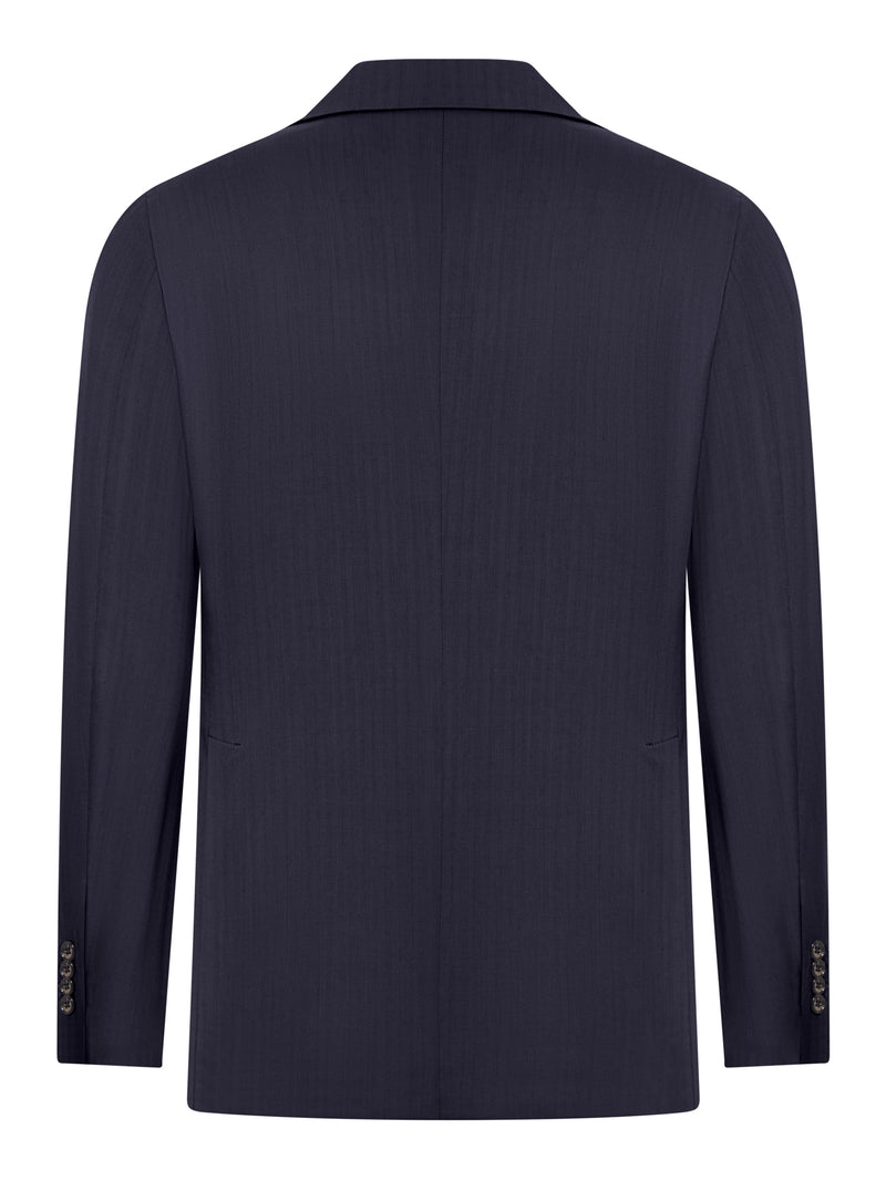 VESUVIO SINGLE-BREASTED HERRINGBONE SUIT