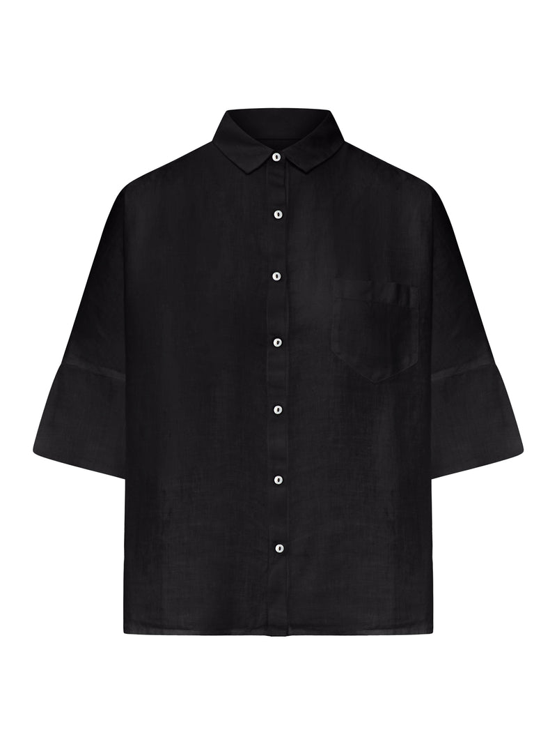 LINEN SHIRT WITH CLASSIC COLLAR