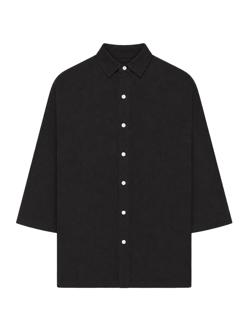 OVERSIZED LINEN SHIRT WITH THREE-QUARTER SLEEVES