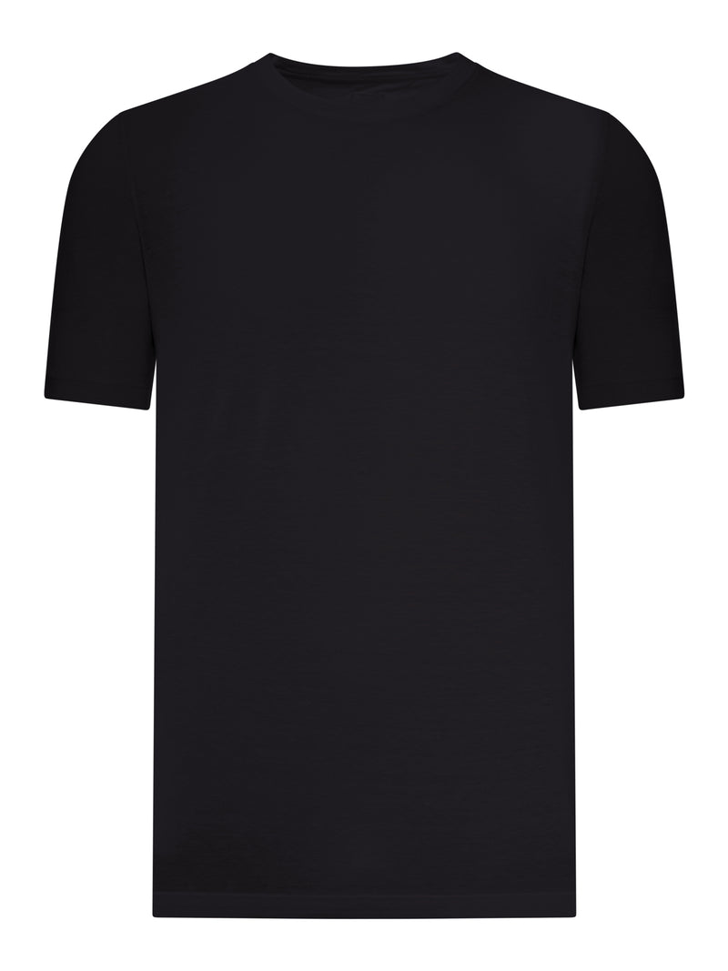 SHORT-SLEEVED T-SHIRT IN LINEN AND COTTON BLEND