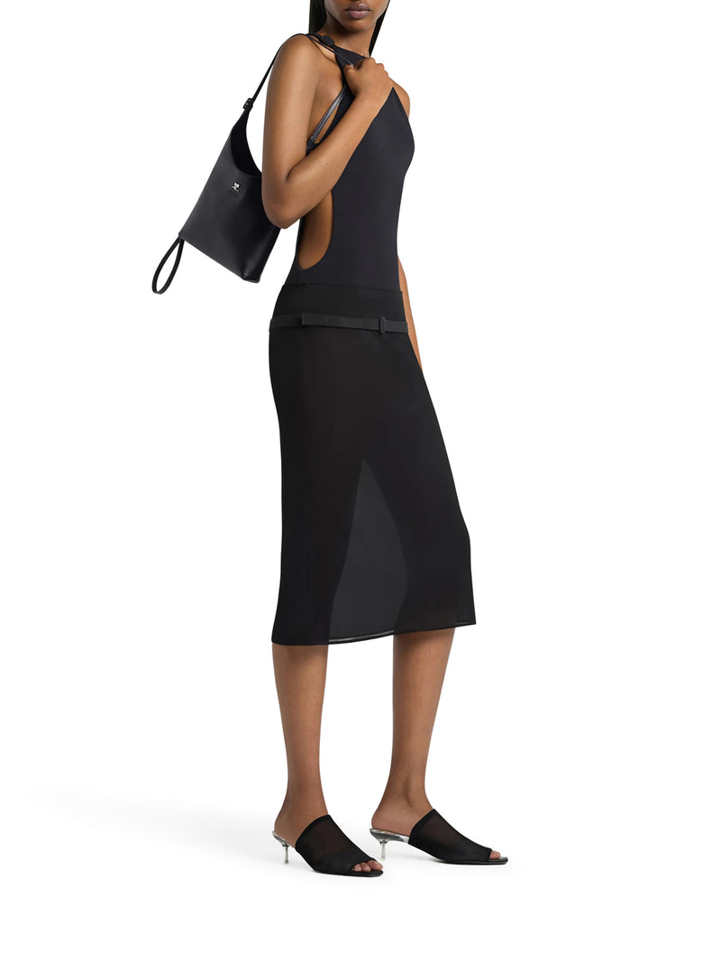 SMALL MELTED LEATHER TOTE BAG