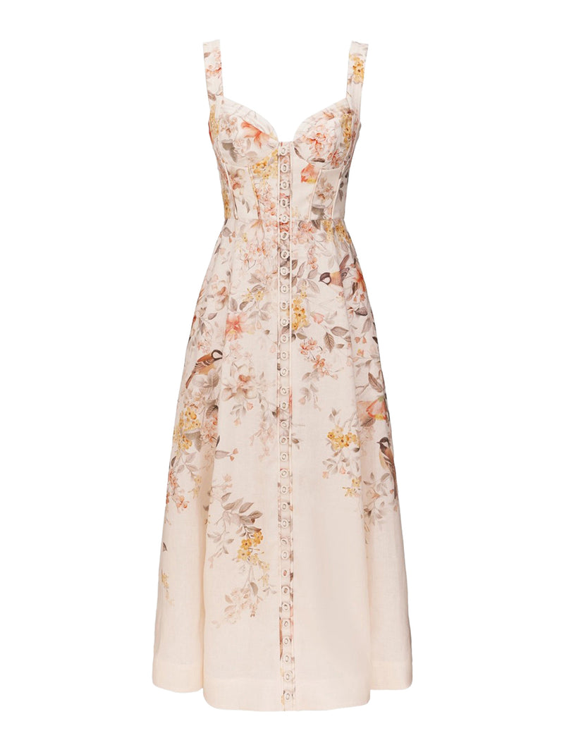 LUNA MIDI DRESS WITH BUTTONS