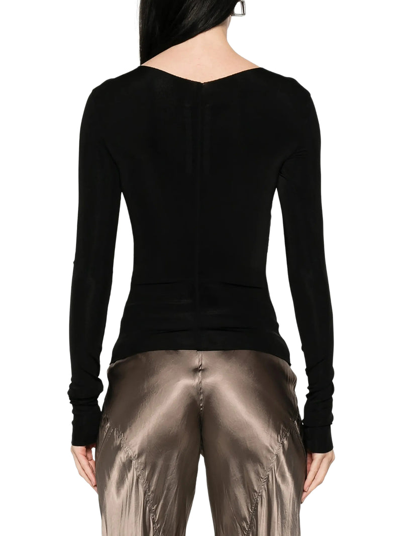 FITTED TEMPLE TOP WITH V-NECK BACK