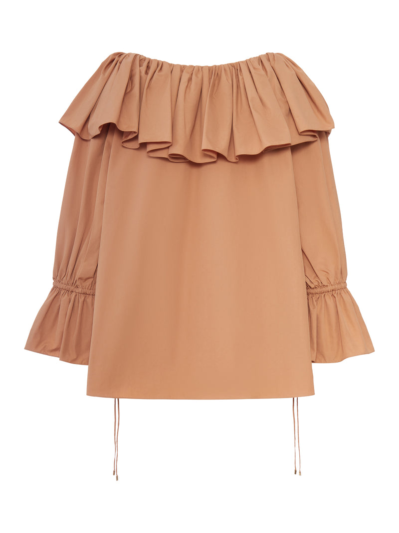 COTTON BLOUSE WITH RUFFLES