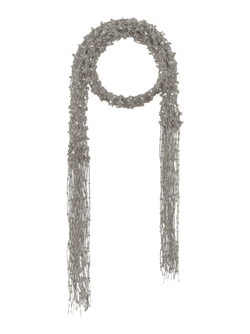 NECKLACE WITH EMBROIDERED SCARF
