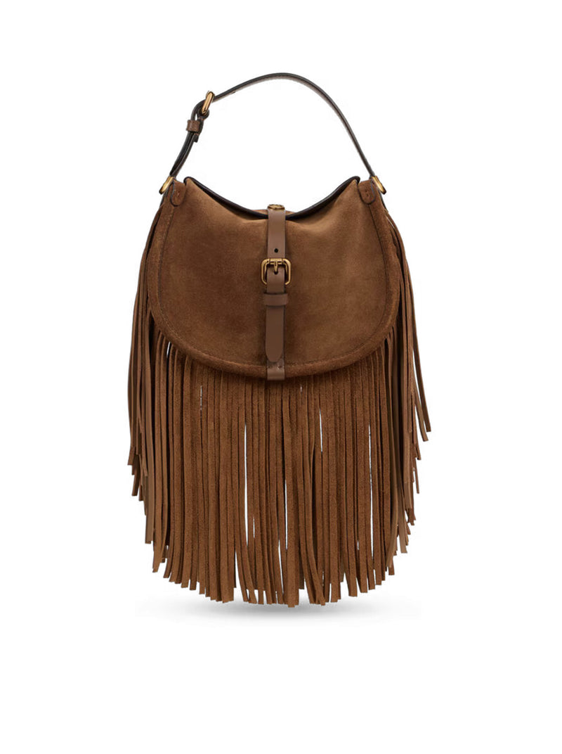 SMALL PONY BAG IN SUEDE WITH FRINGES