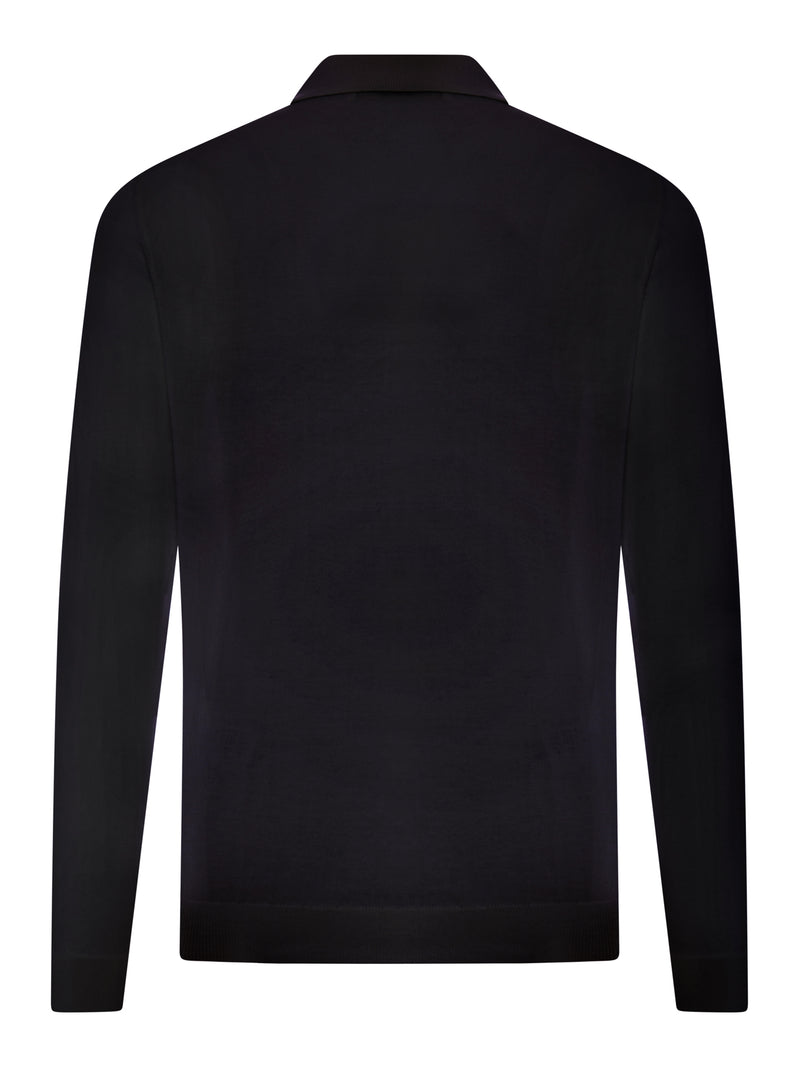 FINE COTTON KNIT POLO SHIRT