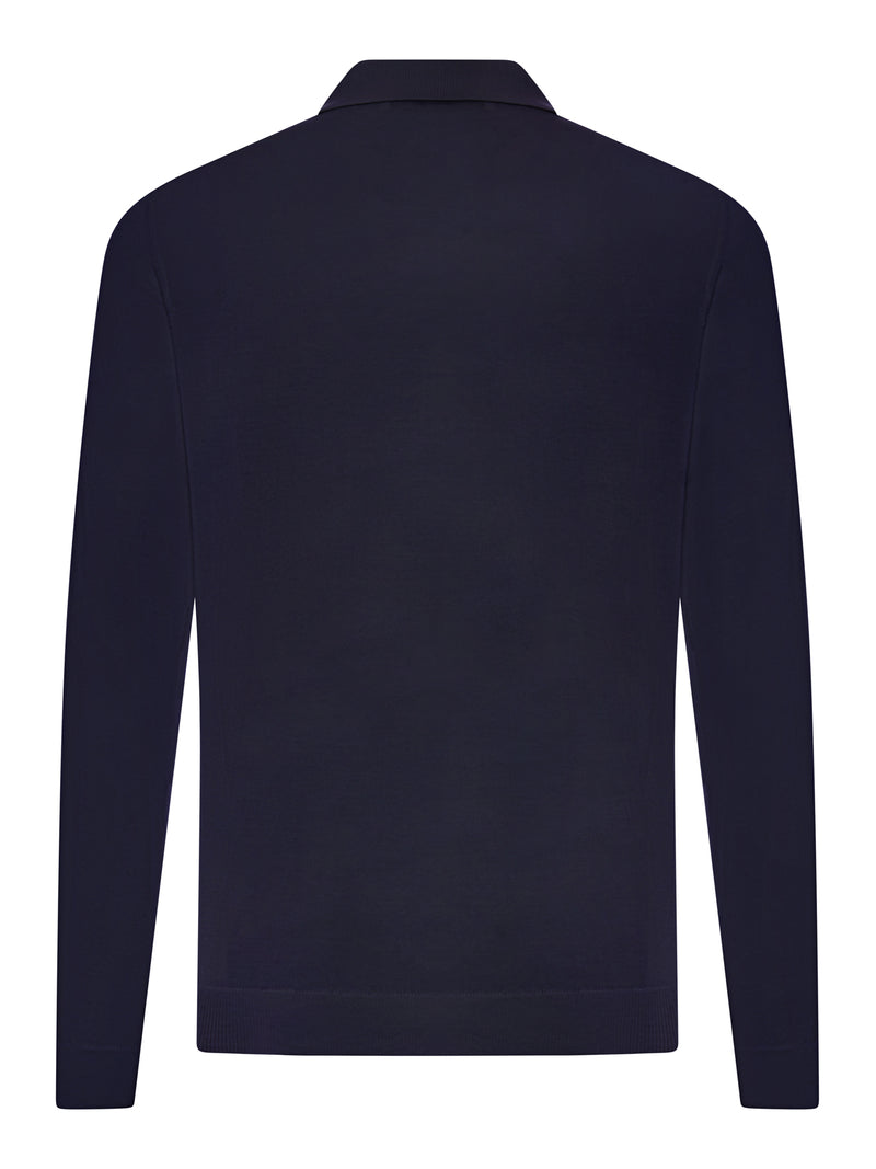 FINE COTTON KNIT POLO SHIRT