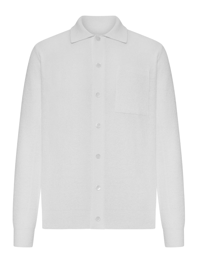 MILITARY STITCH COTTON AND LINEN BLEND SHIRT