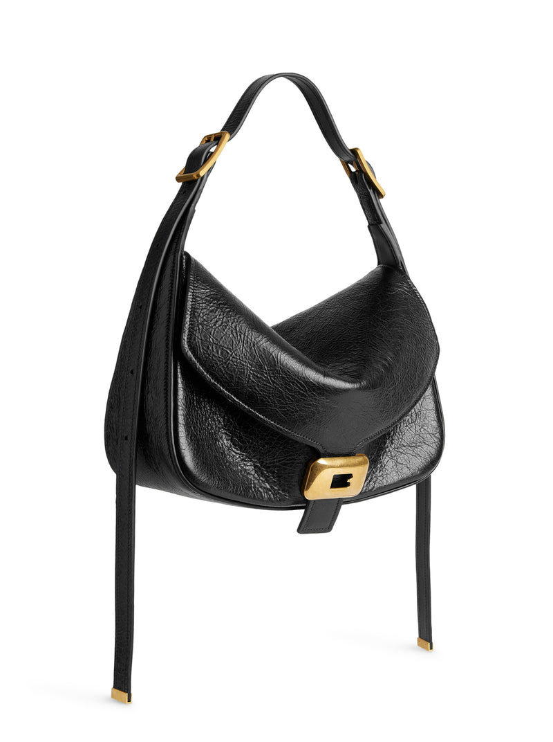 WOMEN`S MEDIUM CLICK SHOULDER BAG IN BLACK