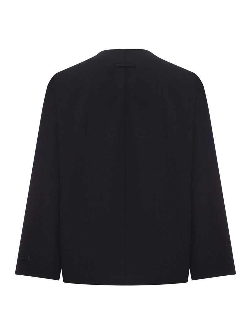 CROPPED WOOL JACKET WITHOUT LAPEL