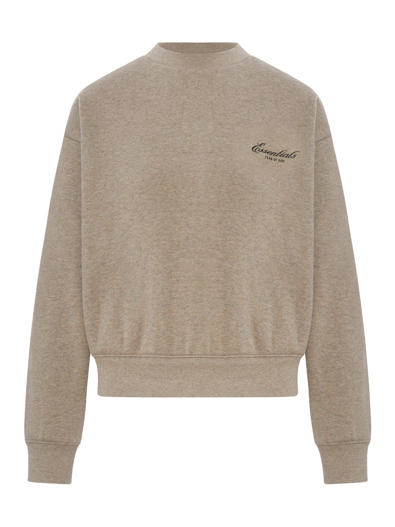 CREW NECK SWEATSHIRT WITH LOGO IN COTTON