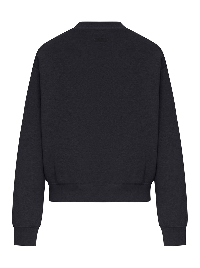 CREW NECK SWEATSHIRT WITH LOGO IN COTTON